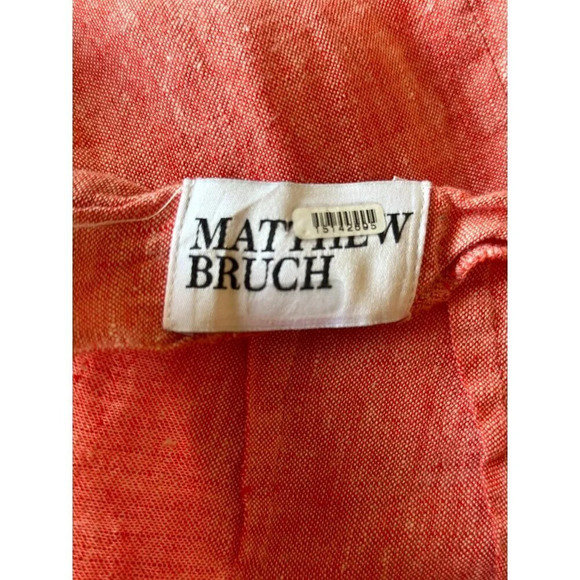 Matthew Burch Drawstring Midi Skirt in Red 1 Womens Linen - Picture 10 of 16